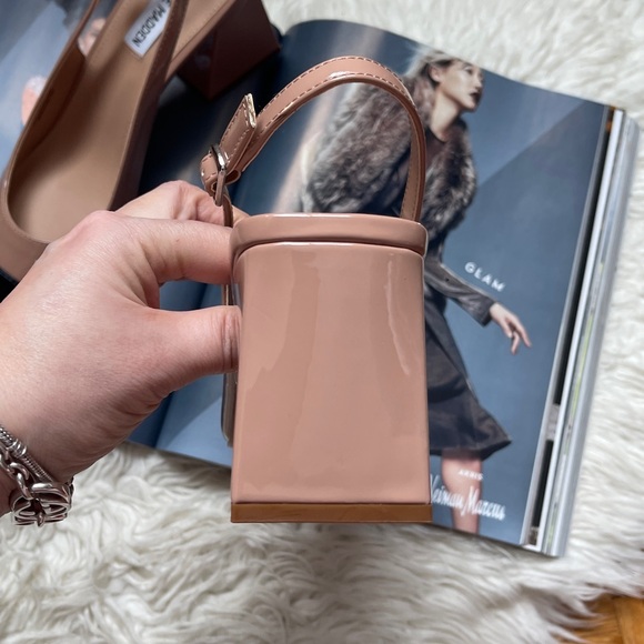 NEW Steve Madden 
Becka Nude and Black Slingback Heels - Picture 3 of 8